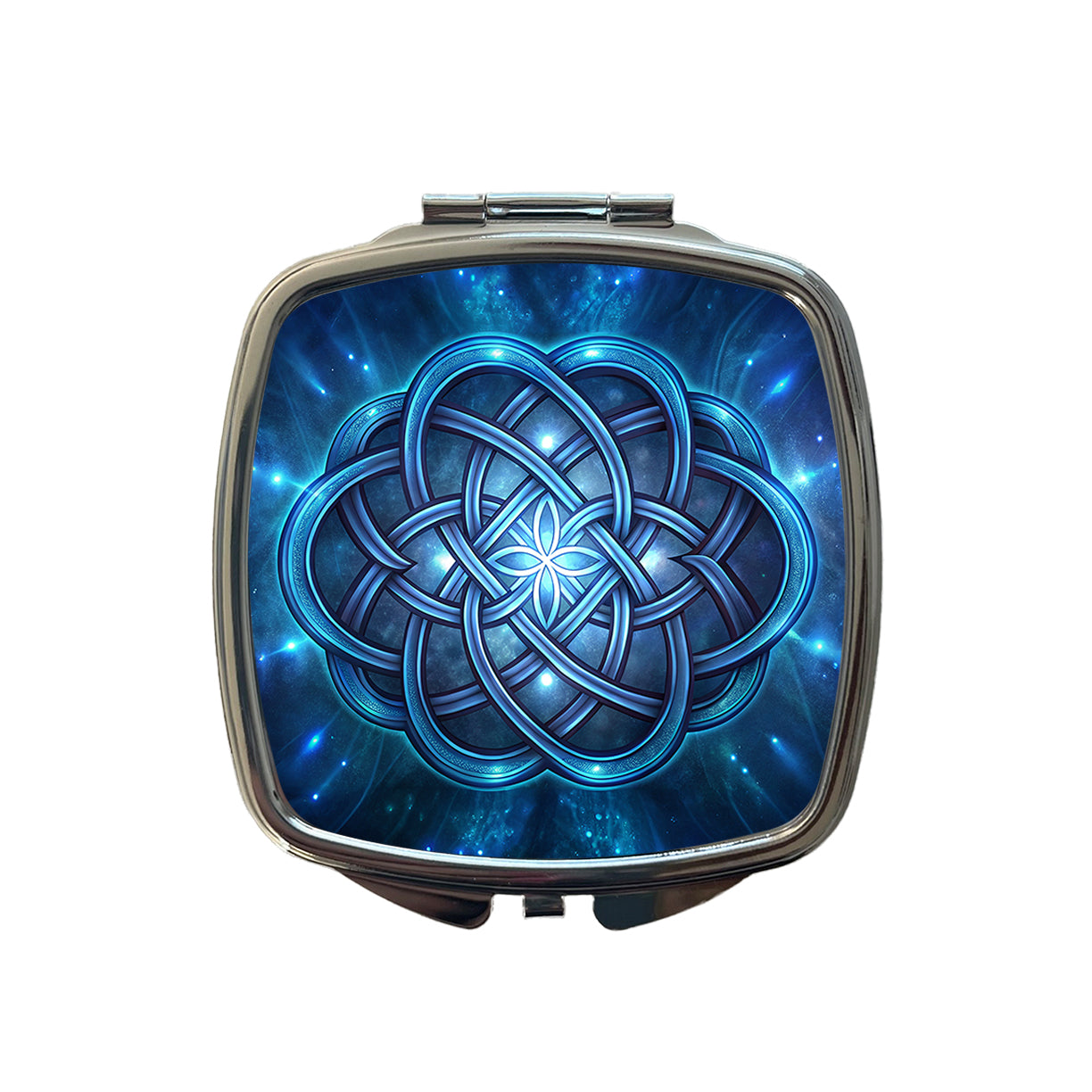 Blue Celtic Knot Eternity Love Small Travel Purse Handbag Pocket Makeup Compact Mirror