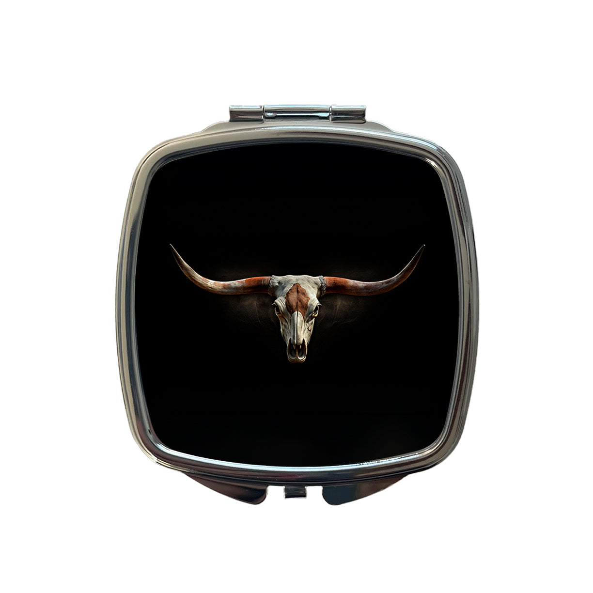 Longhorn Cattle Skull Small Travel Purse Handbag Pocket Makeup Compact Mirror