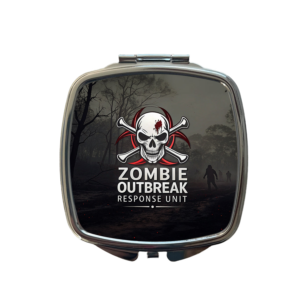Zombie Outbreak Response Unit Biohazard Small Travel Purse Handbag Pocket Makeup Compact Mirror