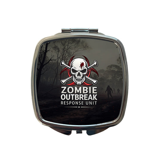 Zombie Outbreak Response Unit Biohazard Small Travel Purse Handbag Pocket Makeup Compact Mirror