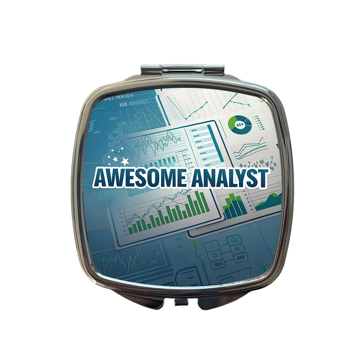 Awesome Analyst Reporting Inspirational Small Travel Purse Handbag Pocket Makeup Compact Mirror