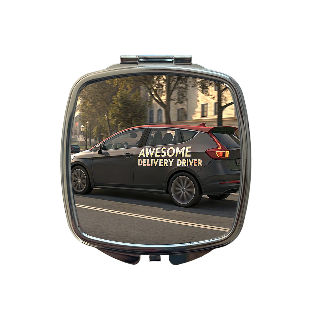 Awesome Delivery Driver Inspirational Small Travel Purse Handbag Pocket Makeup Compact Mirror