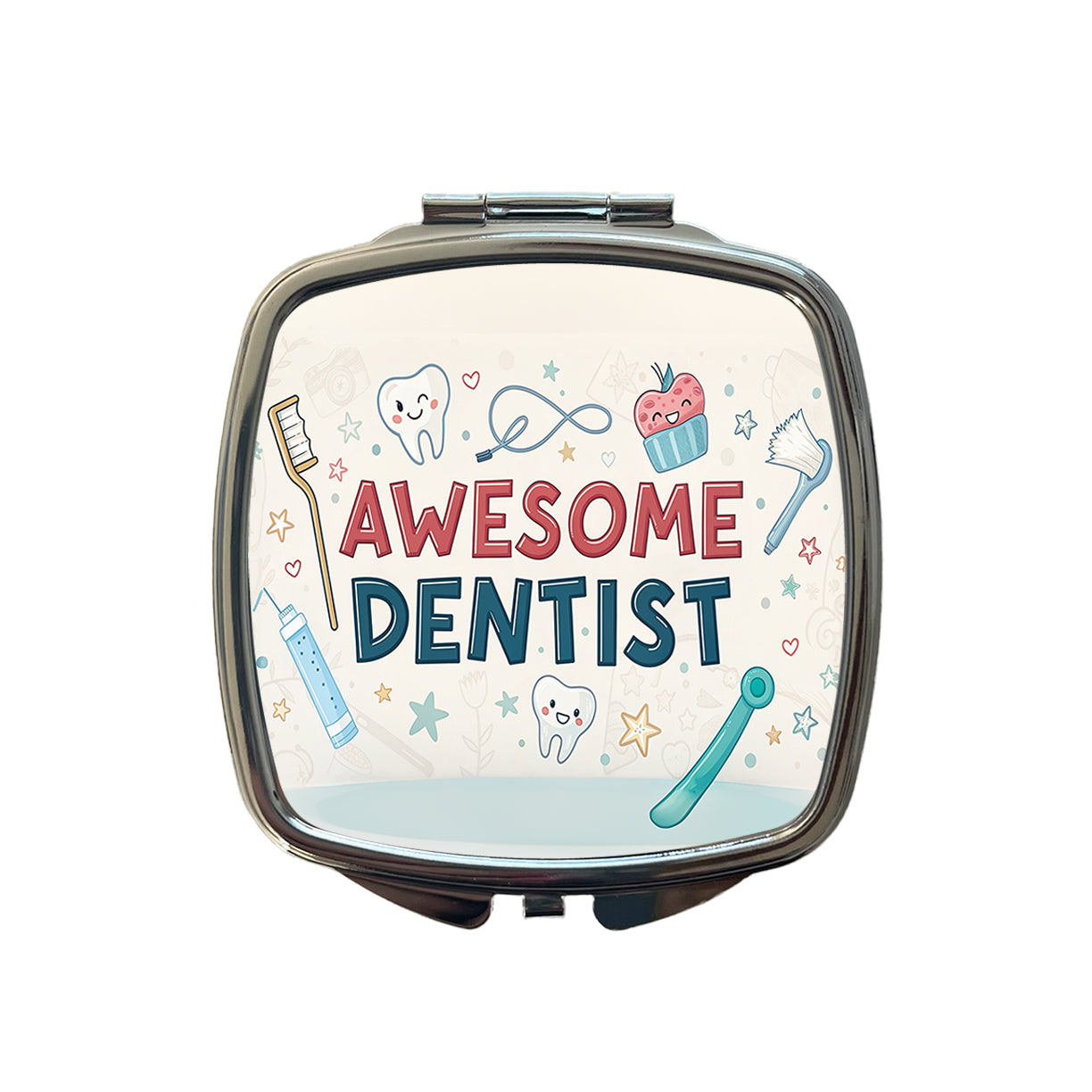 Awesome Dentist Inspirational Small Travel Purse Handbag Pocket Makeup Compact Mirror