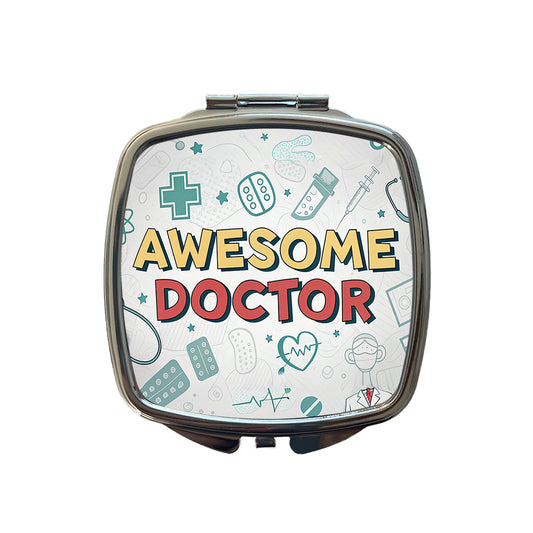 Awesome Doctor MD Inspirational Small Travel Purse Handbag Pocket Makeup Compact Mirror