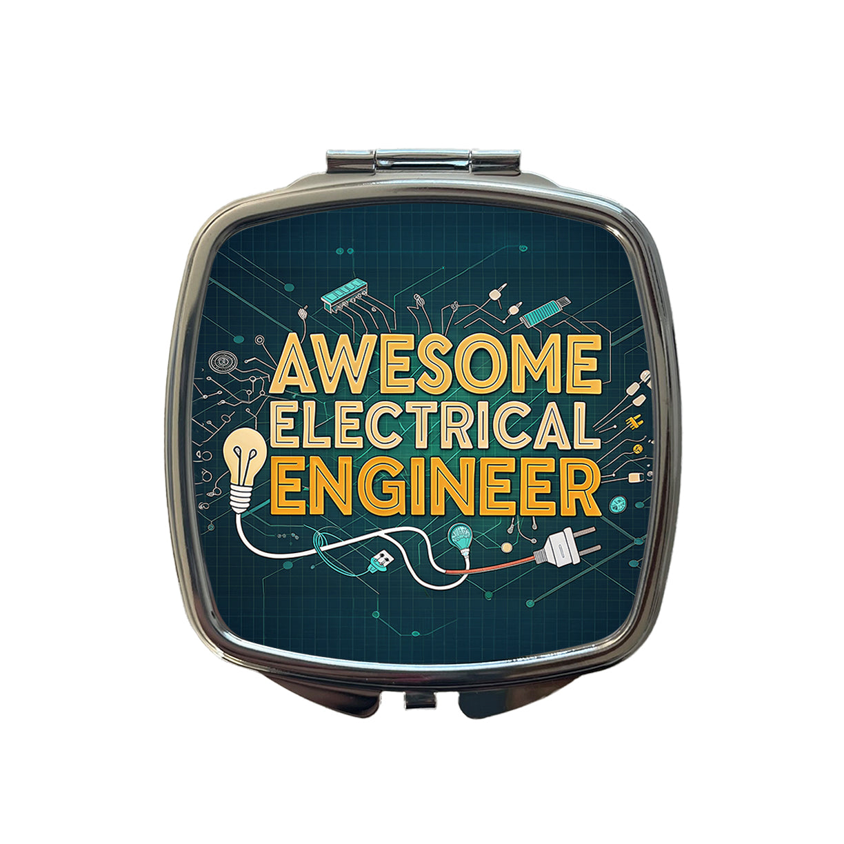 Awesome Electrical Engineer Inspirational Small Travel Purse Handbag Pocket Makeup Compact Mirror