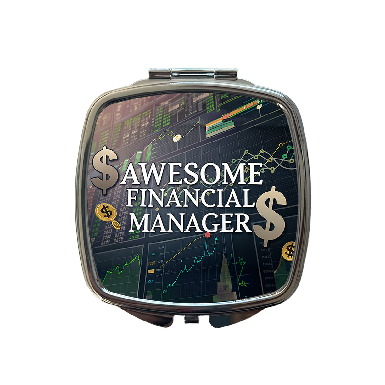 Awesome Financial Money Manager Inspirational Small Travel Purse Handbag Pocket Makeup Compact Mirror