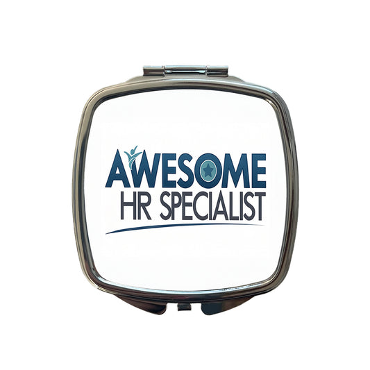 Awesome HR Specialist Human Resources Inspirational Small Travel Purse Handbag Pocket Makeup Compact Mirror