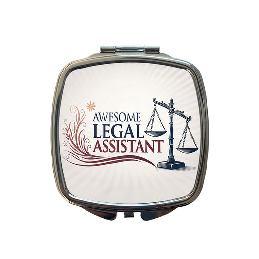 Awesome Legal Assistant Inspirational Scales Of Justice Small Travel Purse Handbag Pocket Makeup Compact Mirror