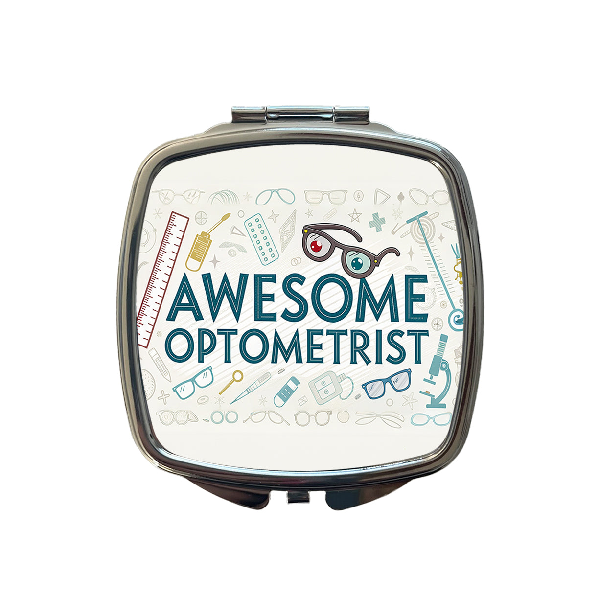 Awesome Optometrist Optical Inspirational Small Travel Purse Handbag Pocket Makeup Compact Mirror