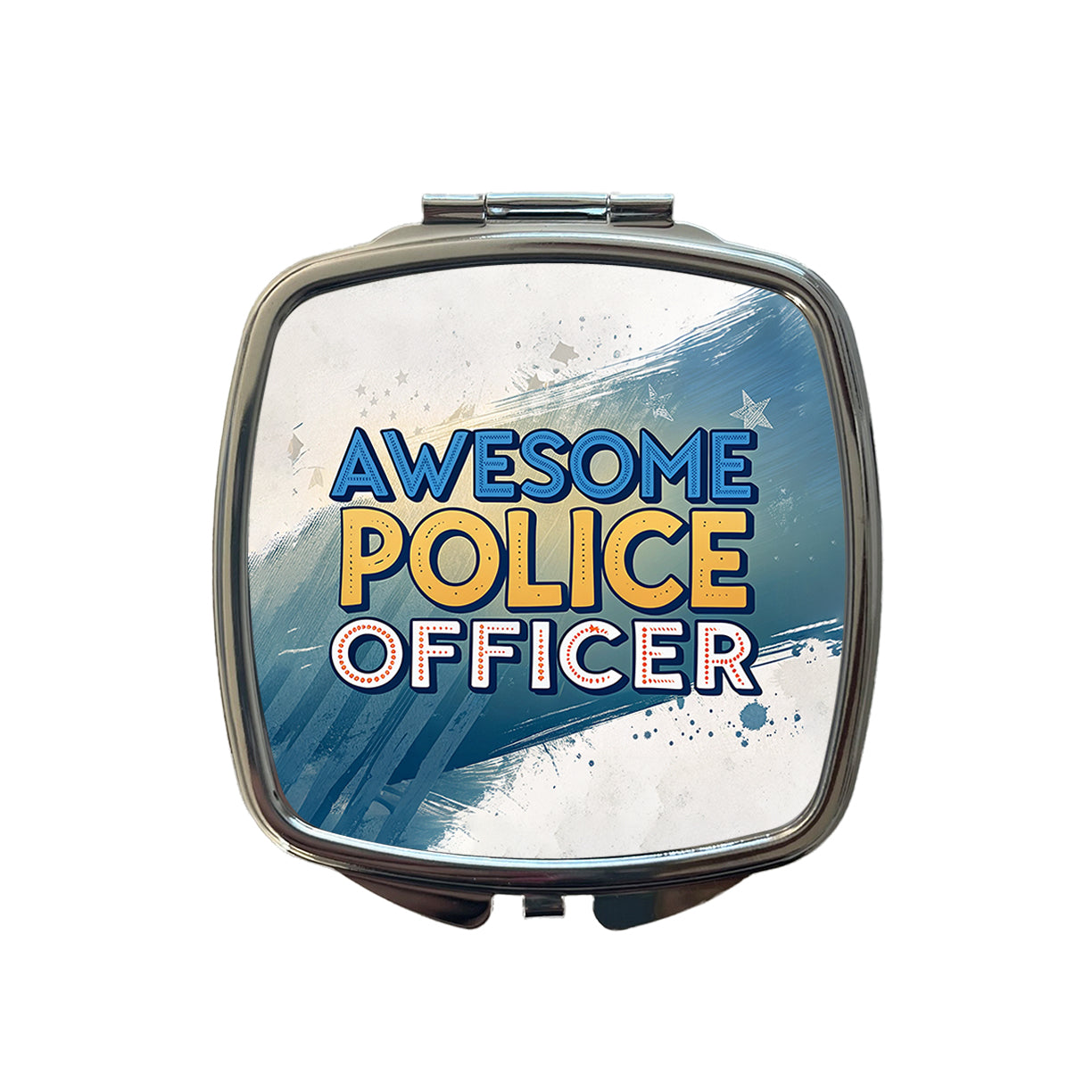 Awesome Police Officer Inspirational Small Travel Purse Handbag Pocket Makeup Compact Mirror