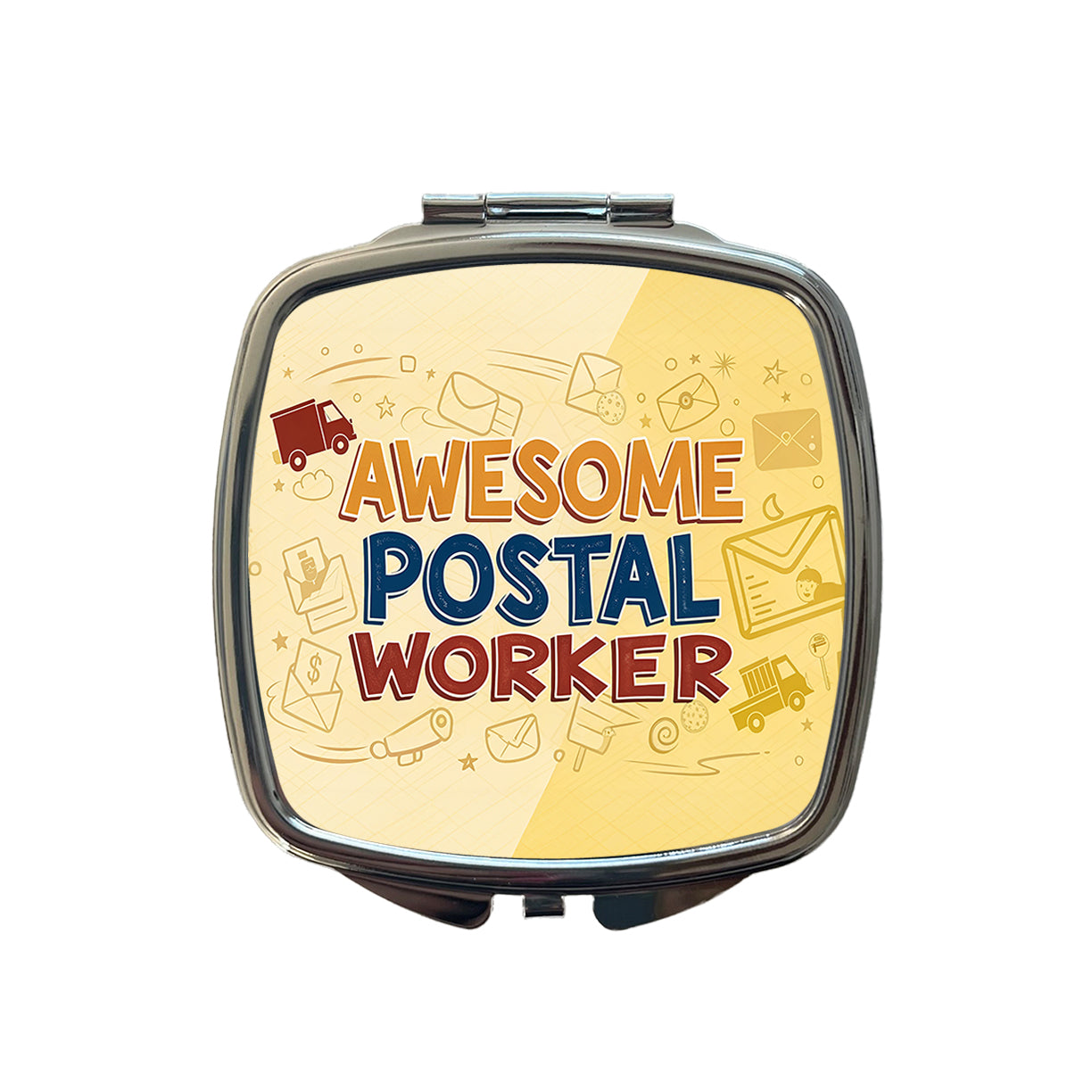 Awesome Postal Worker Inspirational Small Travel Purse Handbag Pocket Makeup Compact Mirror