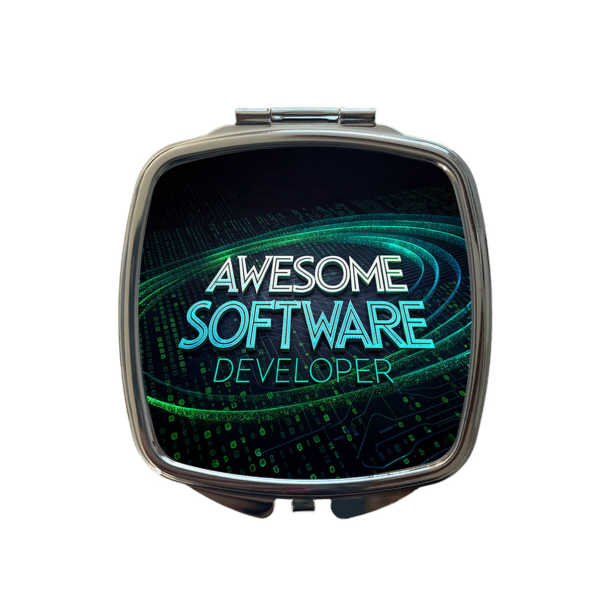 Awesome Software Developer Inspirational Small Travel Purse Handbag Pocket Makeup Compact Mirror