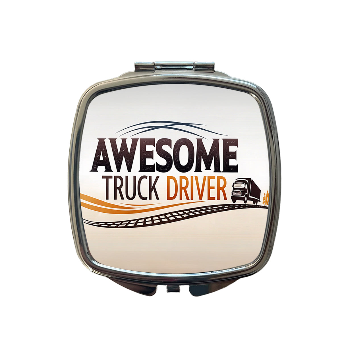 Awesome Truck Driver Inspirational Small Travel Purse Handbag Pocket Makeup Compact Mirror