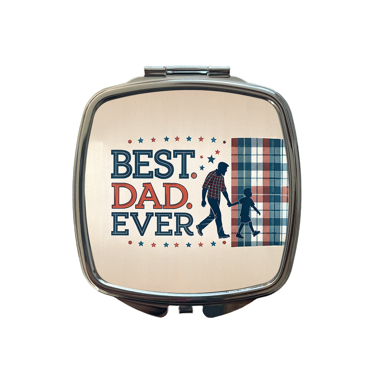 Best Dad Ever Father's Day Small Travel Purse Handbag Pocket Makeup Compact Mirror