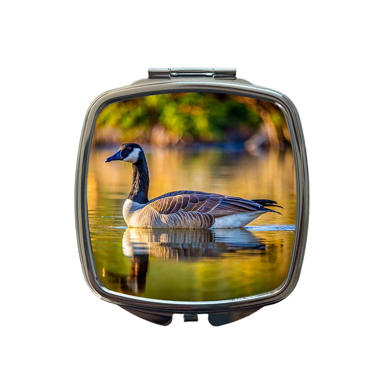 Canada Canadian Goose on Lake Small Travel Purse Handbag Pocket Makeup Compact Mirror