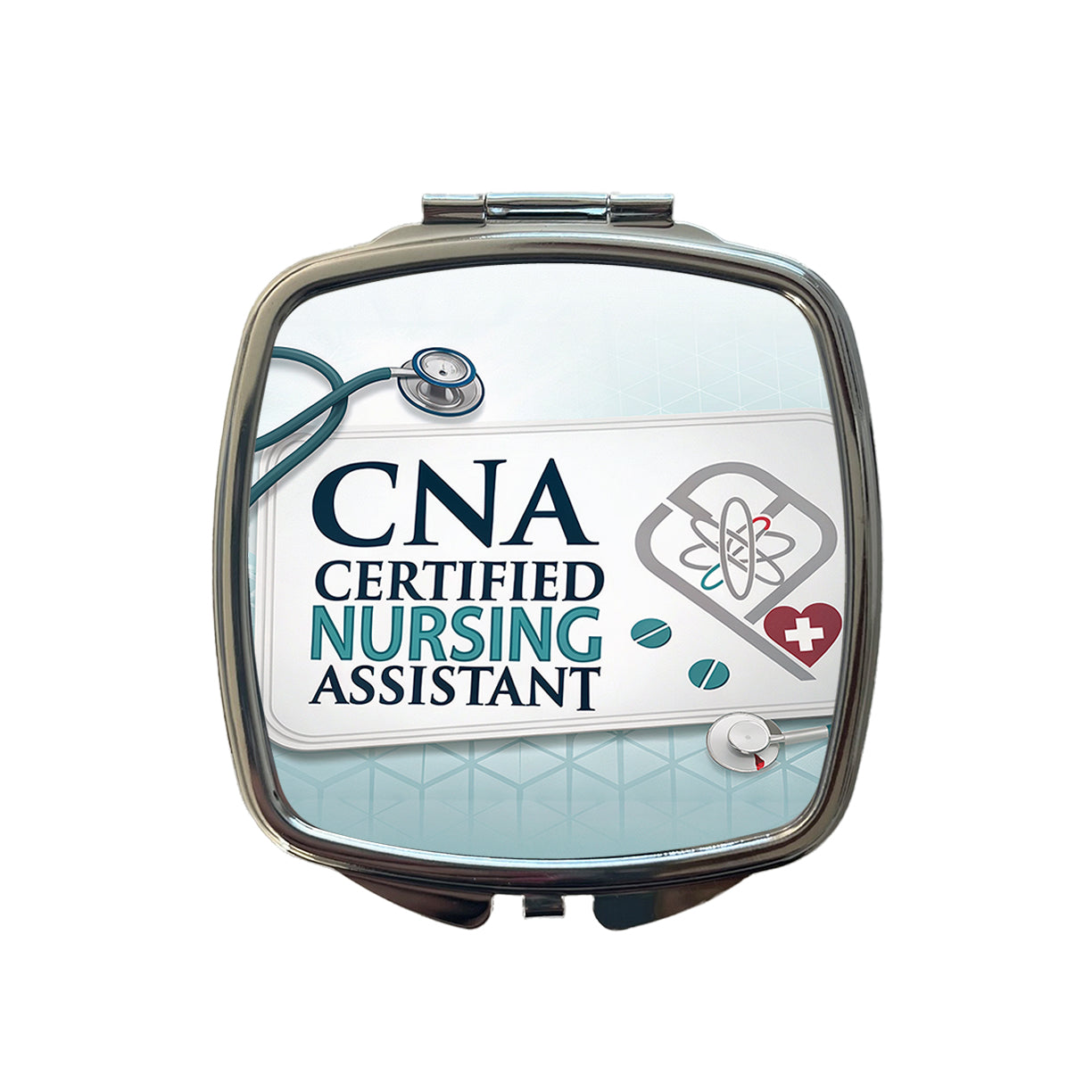 CNA Certified Nursing Assistant Medical Hospital Small Travel Purse Handbag Pocket Makeup Compact Mirror