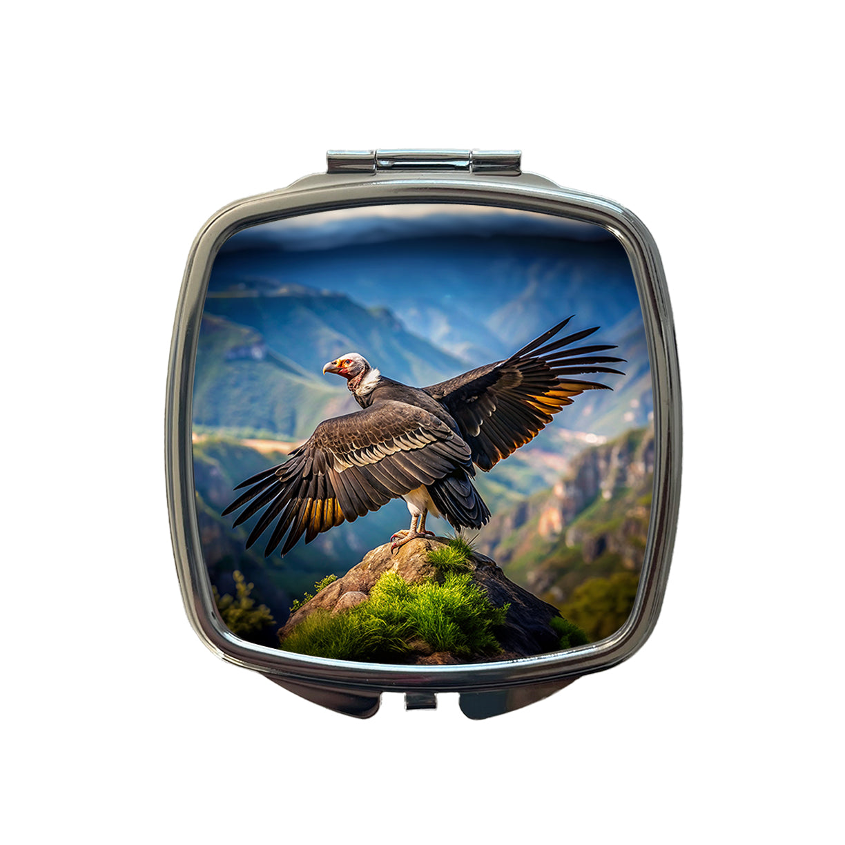Condor on Mountain Top Small Travel Purse Handbag Pocket Makeup Compact Mirror