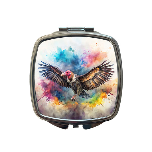 Condor Watercolor Small Travel Purse Handbag Pocket Makeup Compact Mirror