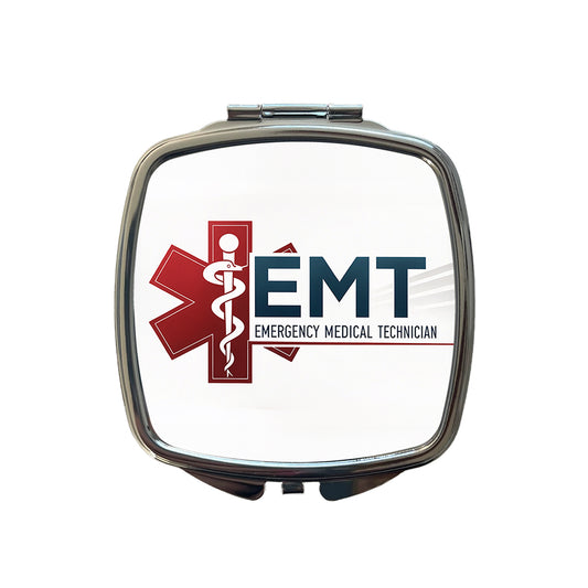 EMT Emergency Medical Technician Small Travel Purse Handbag Pocket Makeup Compact Mirror
