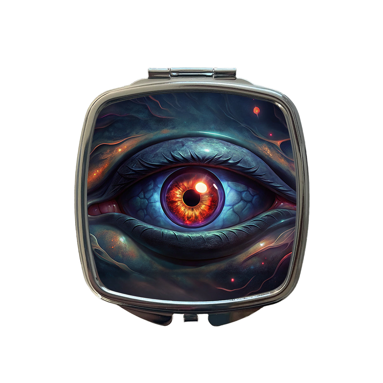 Evil Eye Scary Creepy Small Travel Purse Handbag Pocket Makeup Compact Mirror