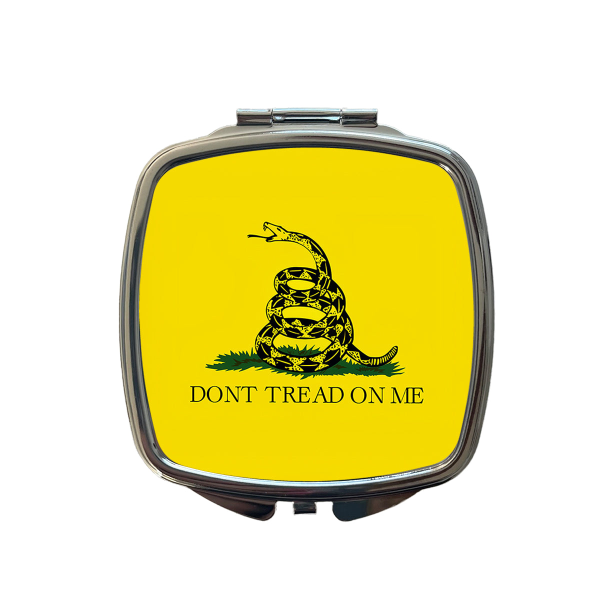 Gadsden Flag Don't Tread On Me Rattlesnake Small Travel Purse Handbag Pocket Makeup Compact Mirror