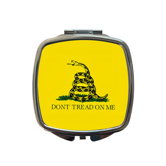 Gadsden Flag Don't Tread On Me Rattlesnake Small Travel Purse Handbag Pocket Makeup Compact Mirror