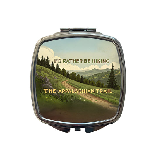I'd Rather Be Hiking The Appalachian Trail Small Travel Purse Handbag Pocket Makeup Compact Mirror