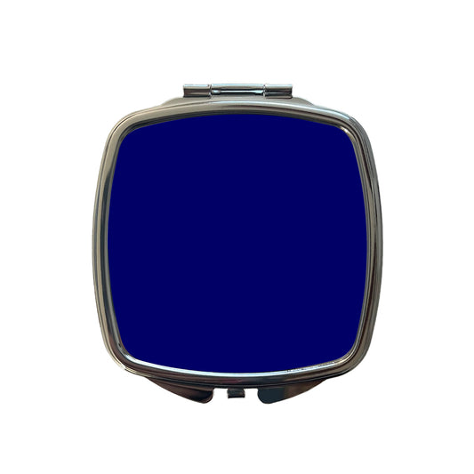 It's Just a Solid Dark Blue Color Small Travel Purse Handbag Pocket Makeup Compact Mirror