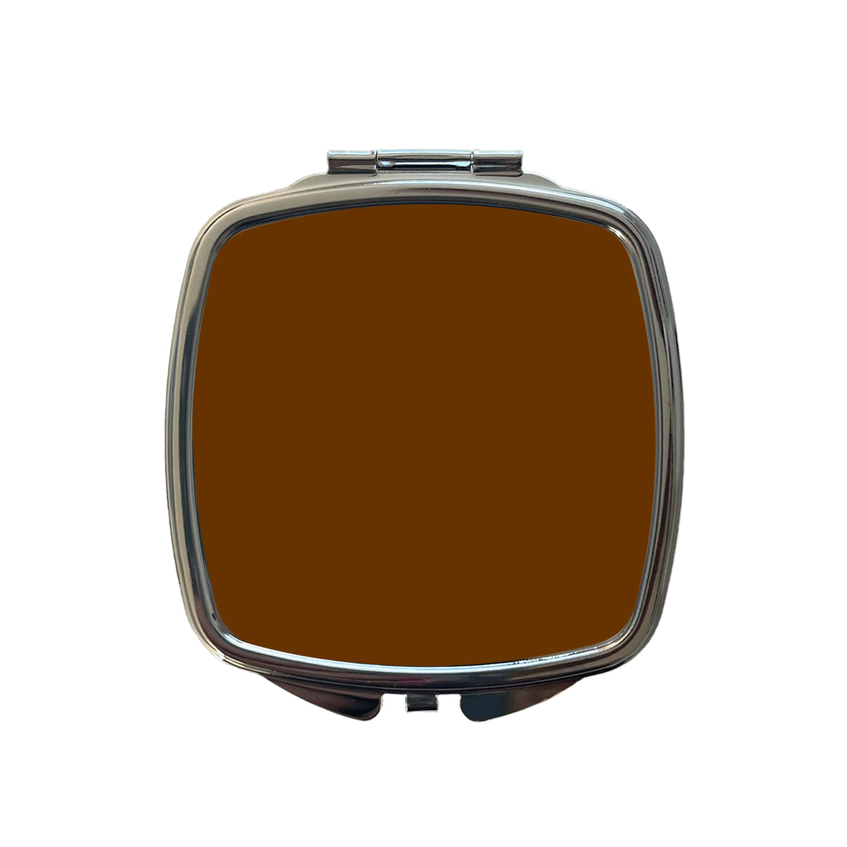 It's Just a Solid Dark Brown Color Small Travel Purse Handbag Pocket Makeup Compact Mirror