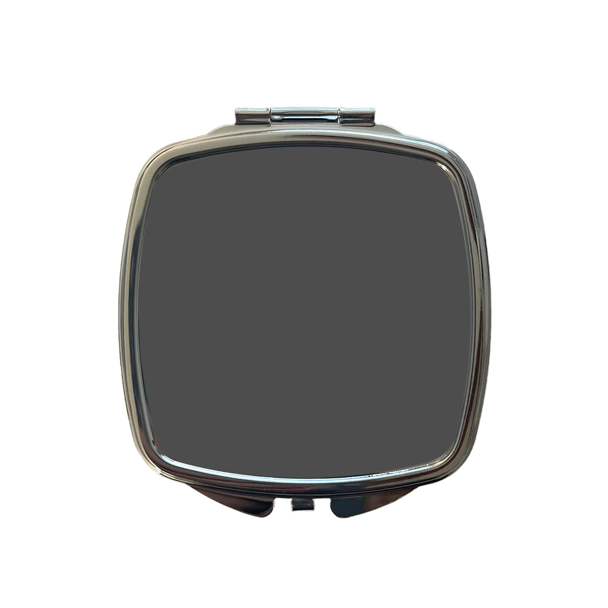 It's Just a Solid Gray Color Small Travel Purse Handbag Pocket Makeup Compact Mirror