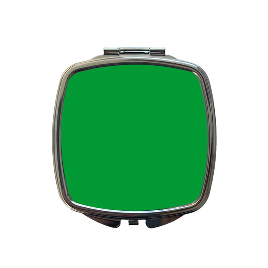 It's Just a Solid Green Color Small Travel Purse Handbag Pocket Makeup Compact Mirror