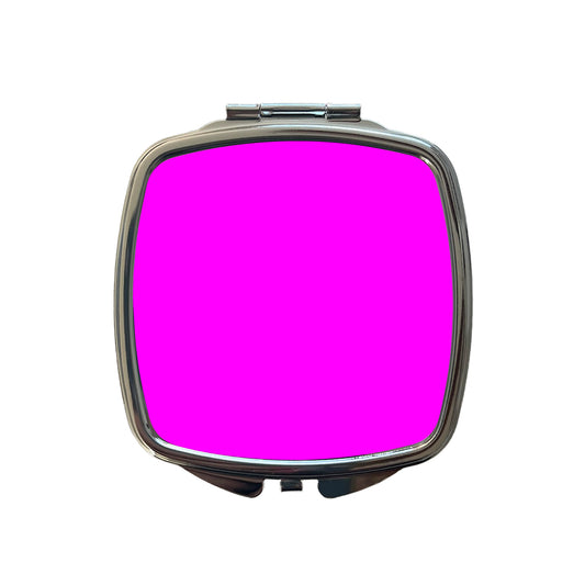 It's Just a Solid Hot Pink Color Small Travel Purse Handbag Pocket Makeup Compact Mirror