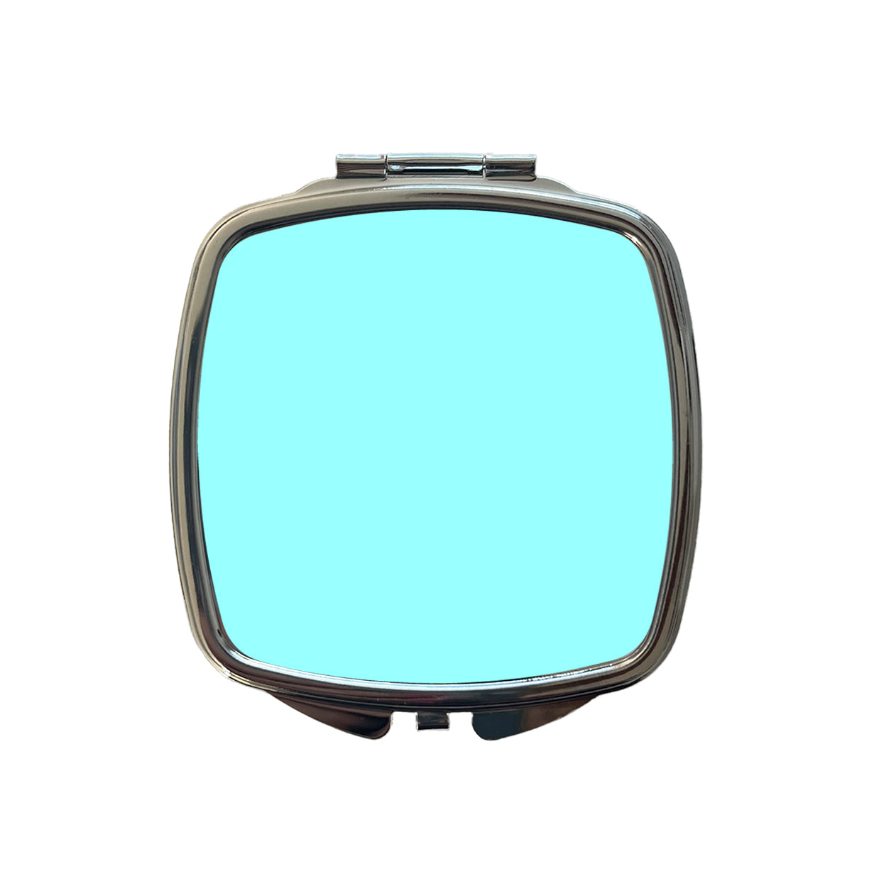 It's Just a Solid Light Blue Color Small Travel Purse Handbag Pocket Makeup Compact Mirror