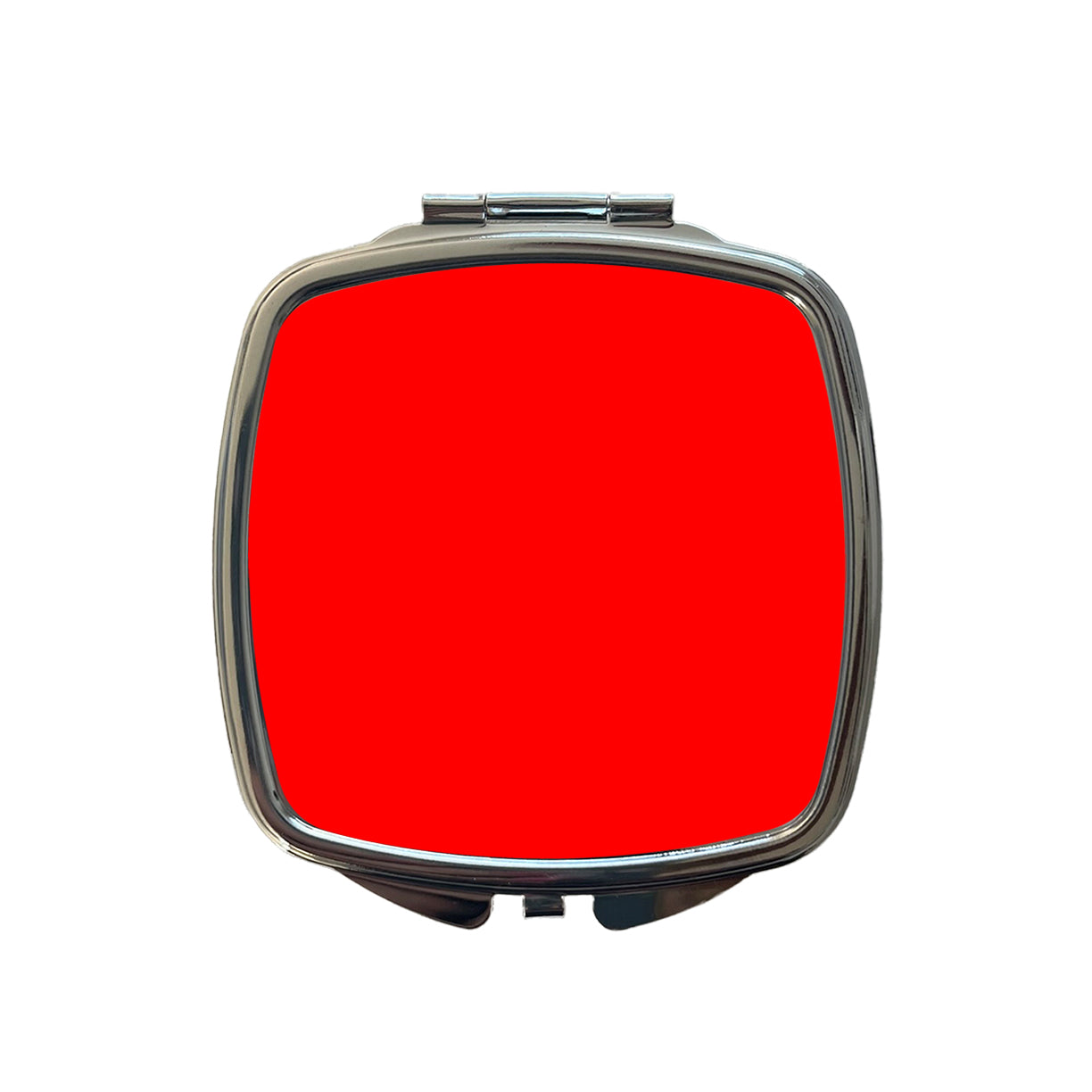 It's Just a Solid Red Color Small Travel Purse Handbag Pocket Makeup Compact Mirror