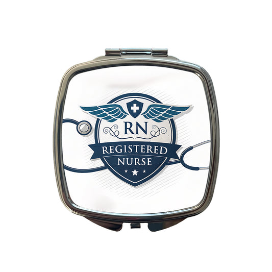 RN Registered Nurse Medical Hospital Small Travel Purse Handbag Pocket Makeup Compact Mirror