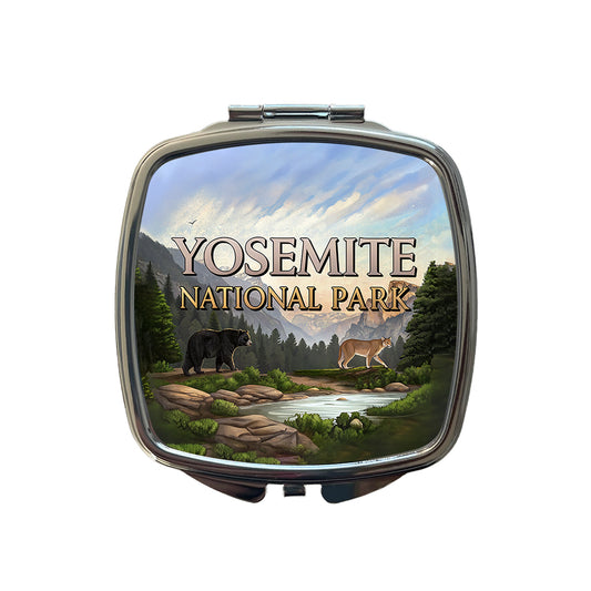 Yosemite National Park Animals Small Travel Purse Handbag Pocket Makeup Compact Mirror