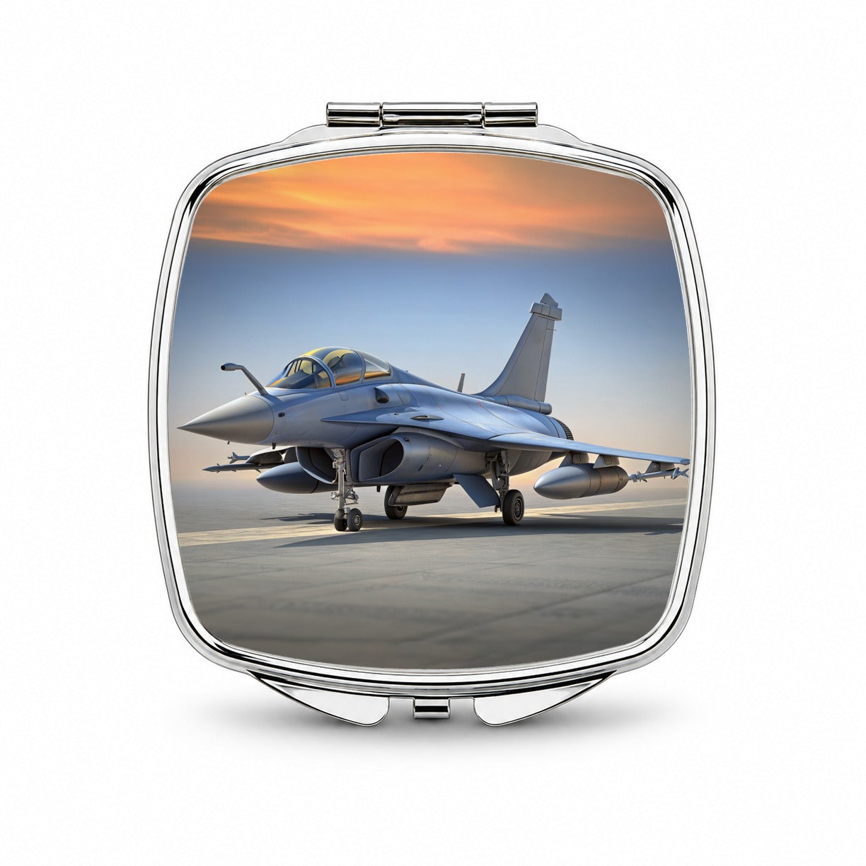 Dassault Rafale French Multirole Fighter Plane Small Travel Purse Handbag Pocket Makeup Compact Mirror