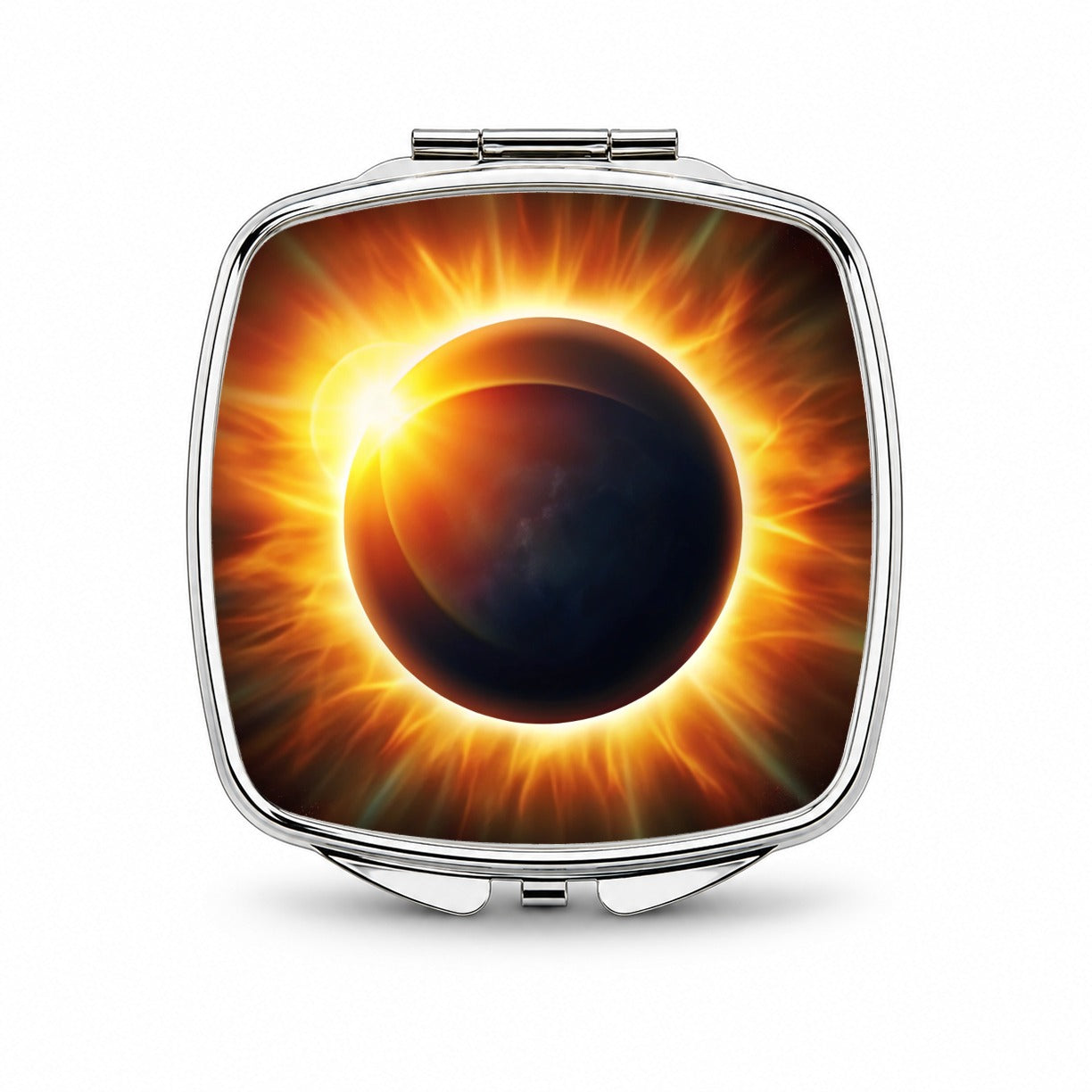 Solar Eclipse Small Travel Purse Handbag Pocket Makeup Compact Mirror