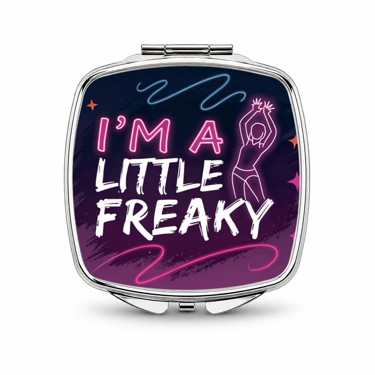 I'm a Little Freaky Funny Small Travel Purse Handbag Pocket Makeup Compact Mirror