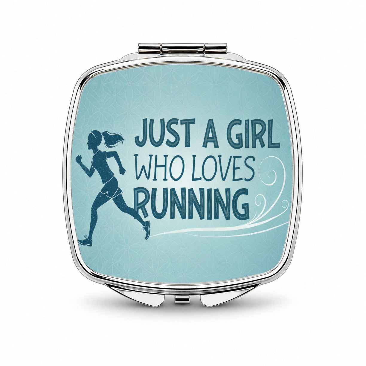 Just A Girl Who Loves Running Small Travel Purse Handbag Pocket Makeup Compact Mirror