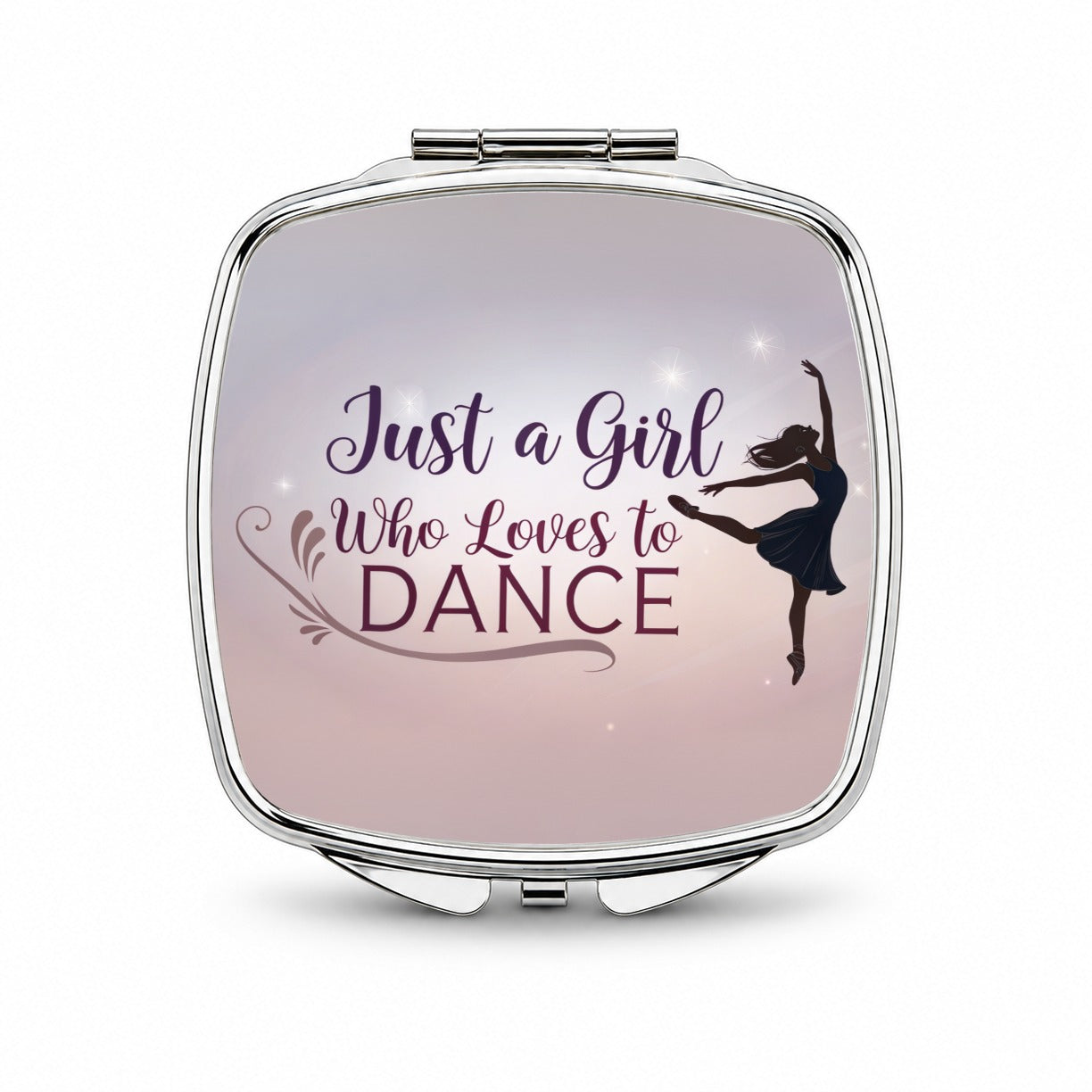 Just A Girl Who Loves To Dance Ballet Small Travel Purse Handbag Pocket Makeup Compact Mirror