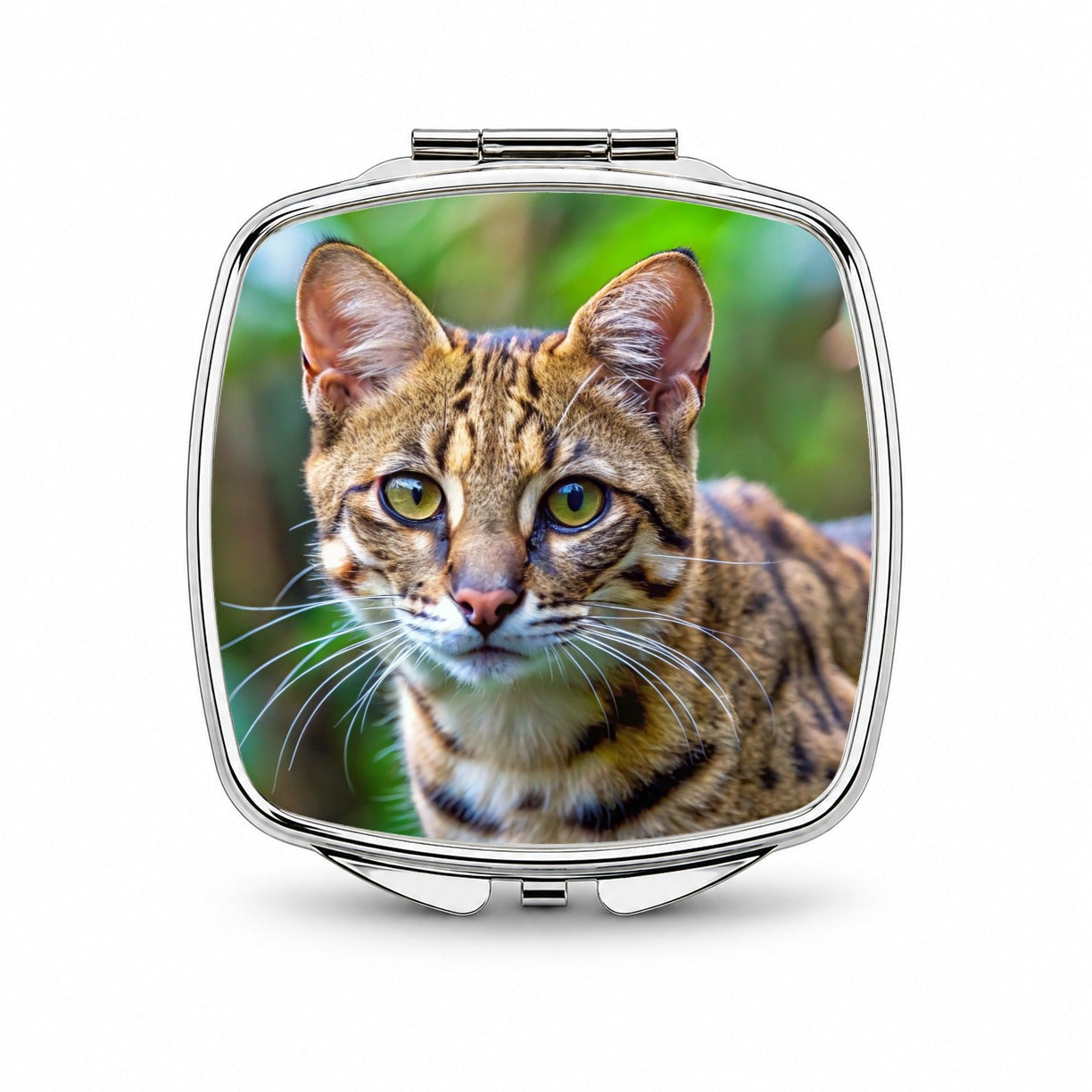 Kodkod Wild Cat Photo Small Travel Purse Handbag Pocket Makeup Compact Mirror