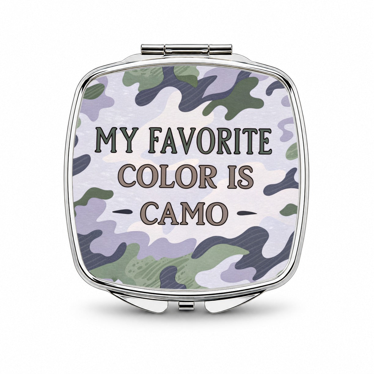 My Favorite Color Is Camo Military Camouflage Small Travel Purse Handbag Pocket Makeup Compact Mirror