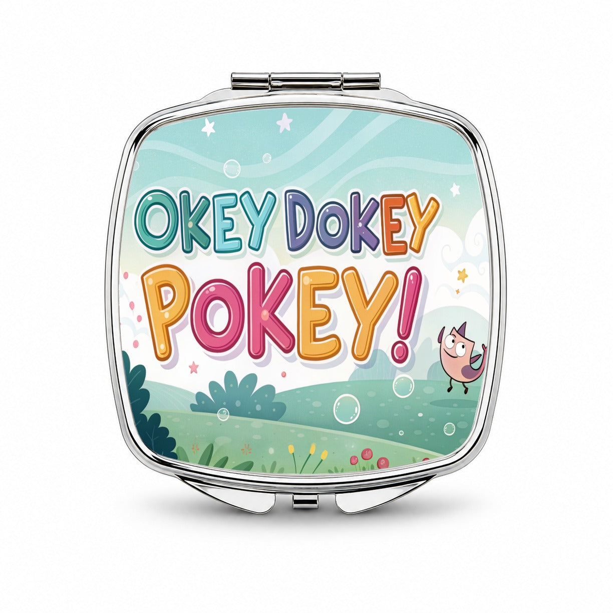 Okey Dokey Pokey Funny Small Travel Purse Handbag Pocket Makeup Compact Mirror