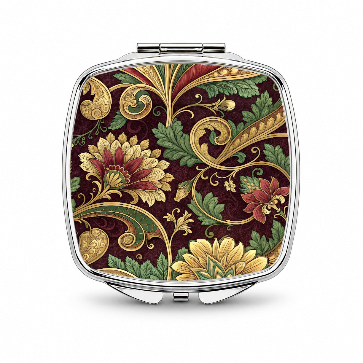 Victorian Decorative Design Pattern Small Travel Purse Handbag Pocket Makeup Compact Mirror