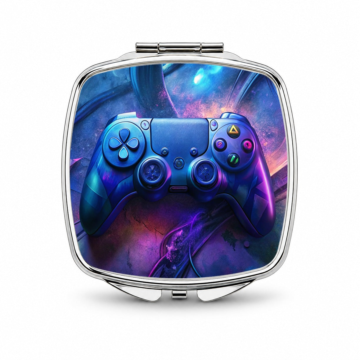 Video Game Controller Graffiti Style Small Travel Purse Handbag Pocket Makeup Compact Mirror