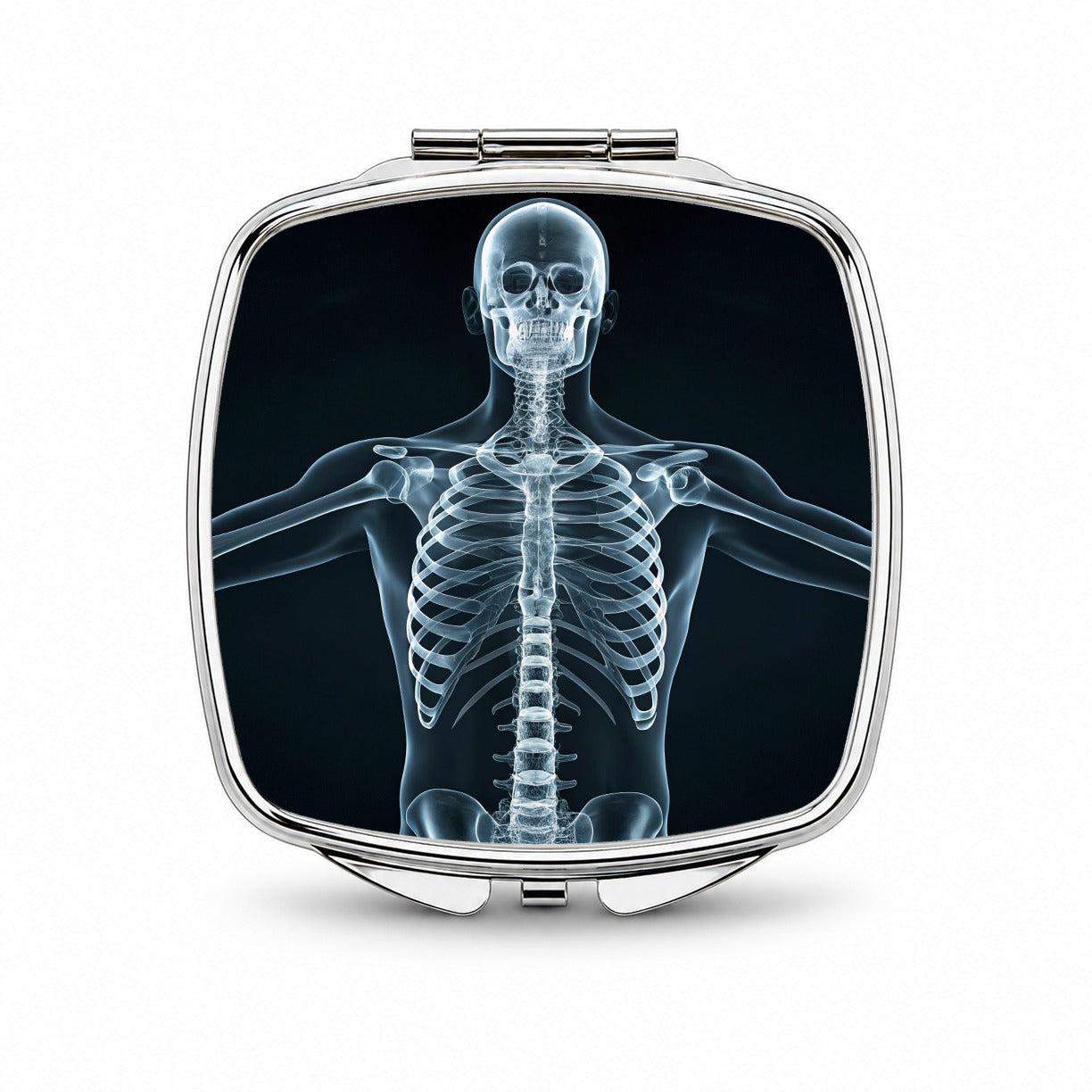 Anatomy Skeleton Xray Science Small Travel Purse Handbag Pocket Makeup Compact Mirror