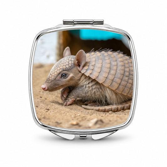 Armadillo Close Up Small Travel Purse Handbag Pocket Makeup Compact Mirror