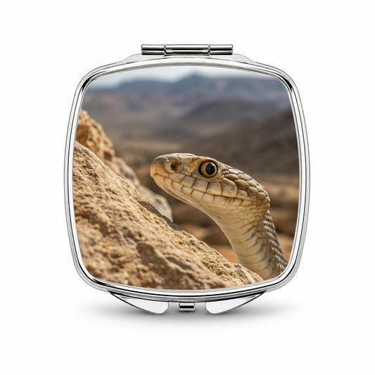 Asp Snake Wildlife Nature Small Travel Purse Handbag Pocket Makeup Compact Mirror