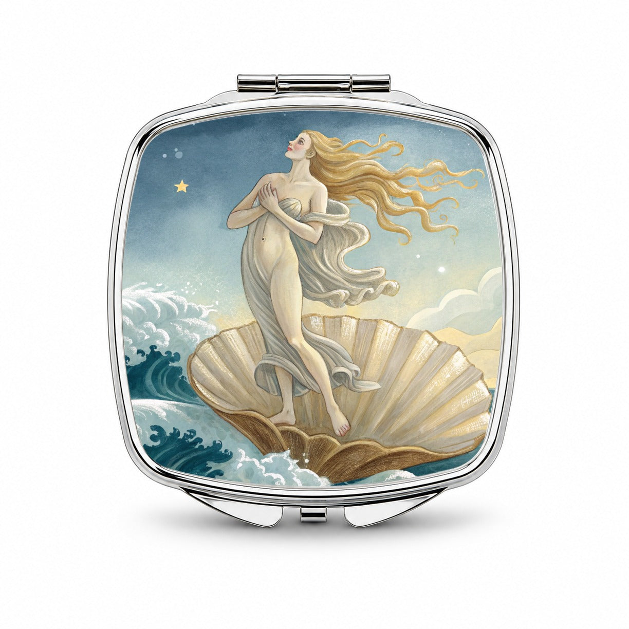 Birth Of Venus Art Inspired Small Travel Purse Handbag Pocket Makeup Compact Mirror
